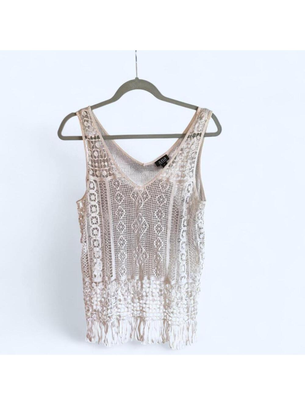Women's White and Cream Vests-tanks-cami